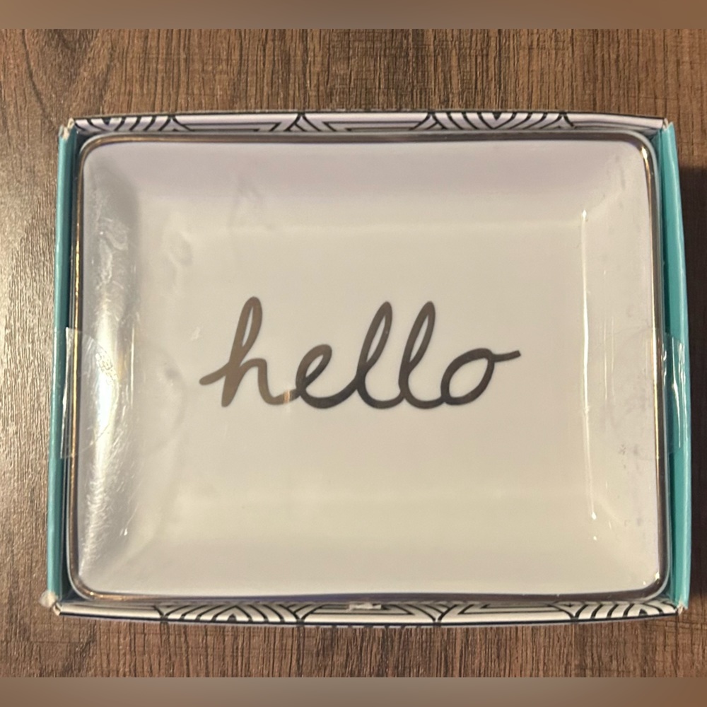 NIB Modern Expression jewelry dish- Hello - Picture 3 of 5